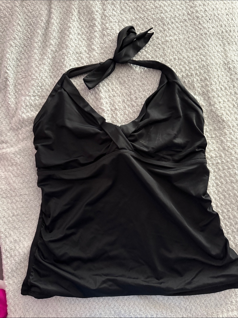 Athleta Black Halter Tankini Top